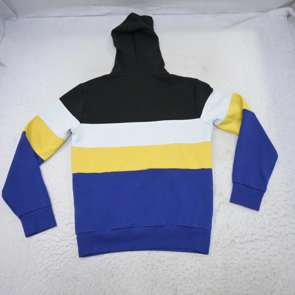Polo Ralph Lauren Hoodie Mens XS Regular Black White Yellow Blue Colorblock Pony